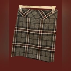 Eddie Bauer Gray Plaid Mini Skirt